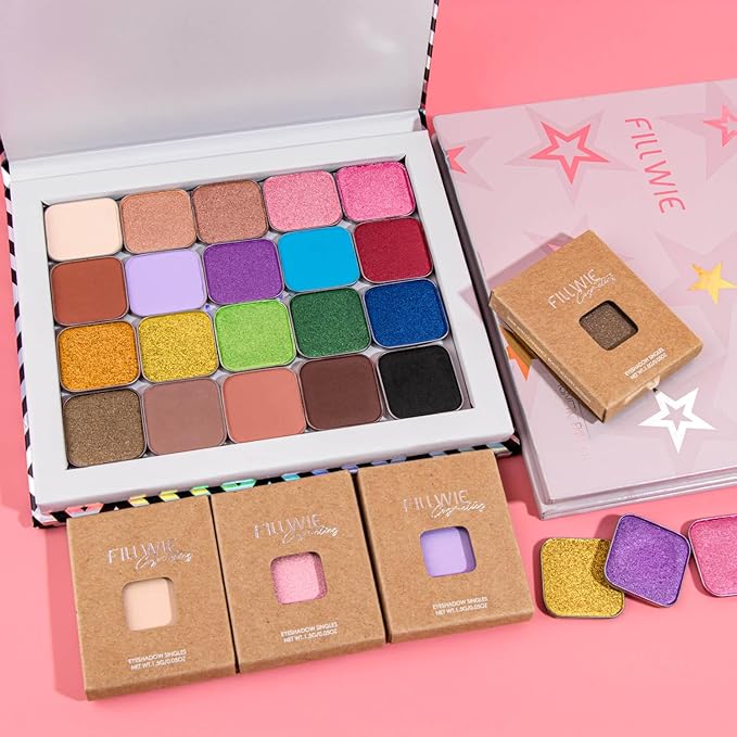 Matte Single Eyeshadow with Pressed Powder – Soft Pastel Purple, Highly Pigmented & Blendable, Magnetic Refill Pan, No Case Included (Luxe Lavander)