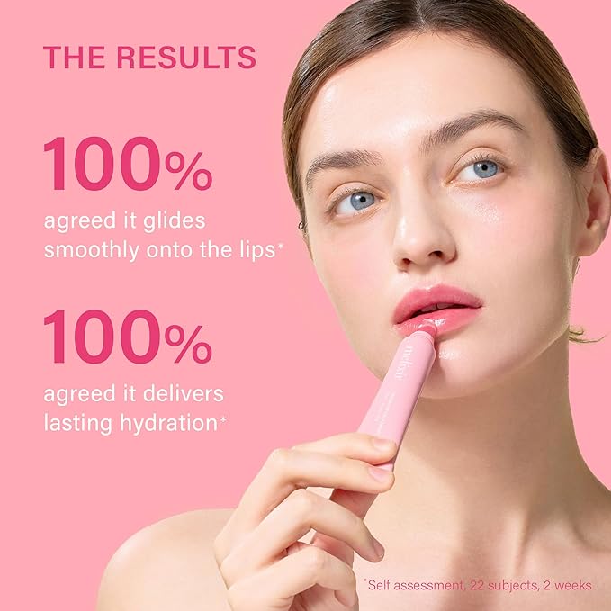 Melixir Vegan Lip Treatment, Sheer Tinted Lip Balm for Instant Hydration & Shine, Moisturizing Lip Gloss, Infused with Vegan Collagen & Jojoba Oil, Cruelty-Free, Korean Skincare-2 Rose(0.5oz/15g)