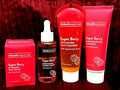 Super Berry Skincare Set with Brightening Serum, Hydrating Jelly Cream, Exfoliating Cleanser, Clay Mask, Vitamin C, Hyaluronic Acid, Kojic Acid, 4 Piece