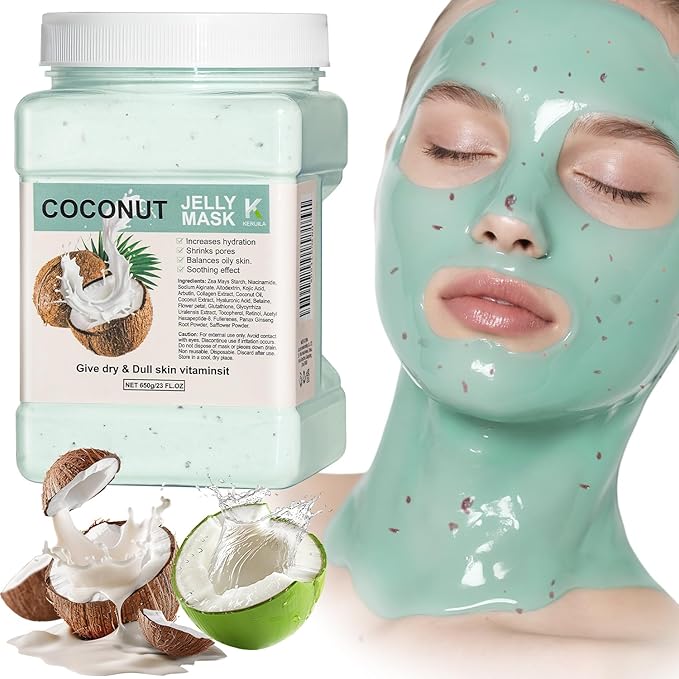 Coconut Jelly Masks For Facials Professional, Jelly Masks Powder For Facial Mask, Hydrojelly Jelly Gel Face Mask For Peel Off, Hydrating Mask for Face Skin Care Of Home Spa