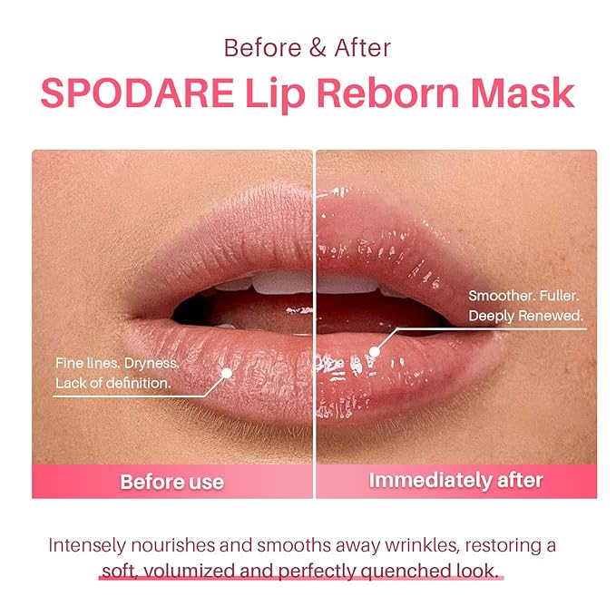 SPODARE Blueberry Lip Mask Overnight, Swirl Lip Sleeping Mask for Dry Cracked Lips Care, Dual-Color Lips Balm for Nourishing and Softening Lips and Reduce Fine Lines -12g