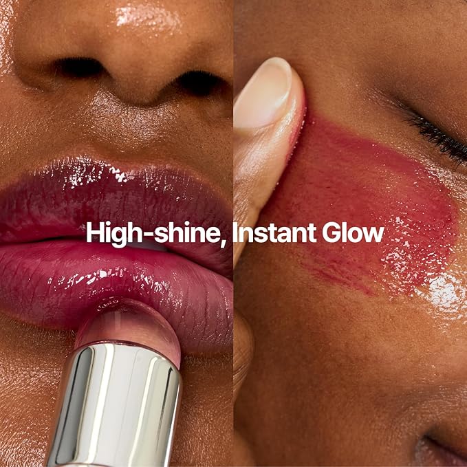 fwee Glowy Jelly Pot + Keychain SET | Dewy Jelly Lip & Blush Color, Tinted Glow Jelly Balm, Dewy Buildable Finish – Juicy Punch (Vivid Rose) | 0.14 oz