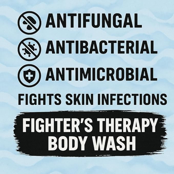 Fighter's Therapy Body Wash | Tea Tree, Thyme & Eucalyptus | Cleans Sweat & Oils | Supports Healthy Skin After Training | 16.9 oz