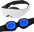 2026 Upgraded Sleep Mask for Dry Eyes, Moisture Goggles for Dry Eye Night, 100% Blackout Hydrating Sleep Goggles, Adjustable Strap, Soft Reusable Eye Mask for Sleeping & Travel – Grayish White