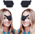 Eye Patches for Adults and Kids, 2 Pcs 3D Eye Patch Black Adjustable Medical Eyepatch for Lazy Eye Amblyopia Strabismus and After Surgery (Right & Left Eye - Black, 1 Count (Pack of 2))