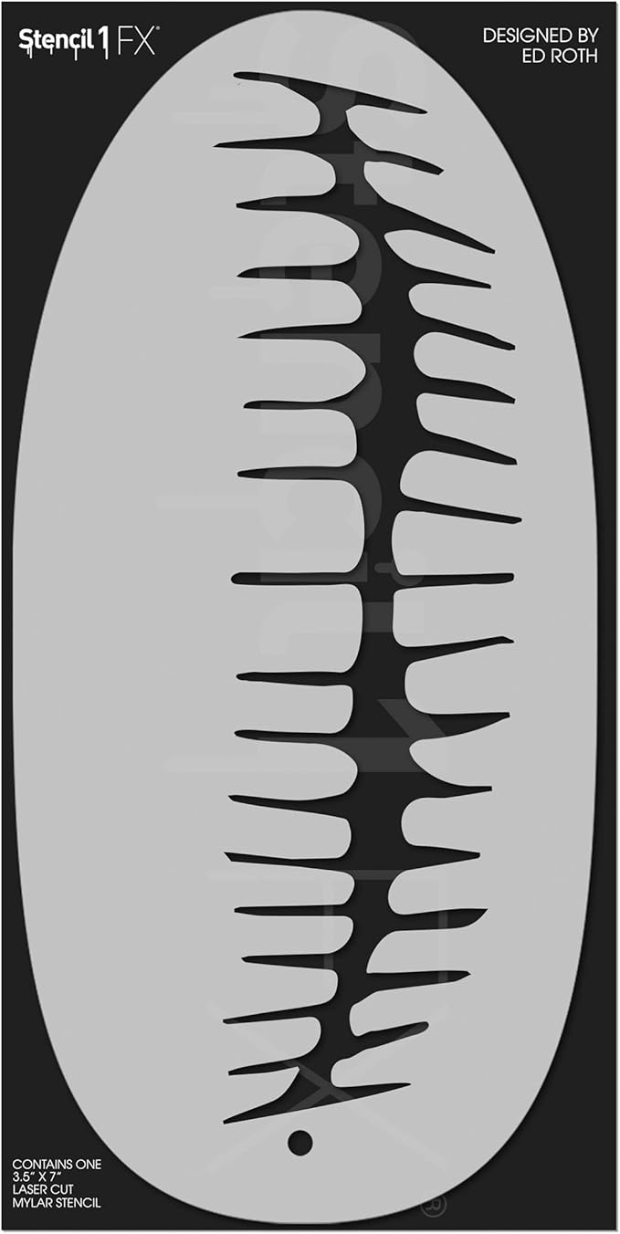 Stencil1FX - Skull Mouth Eye Makeup Stencil for Costumes, Dress Up, Halloween, Cosplay, Face Painting, Raves, Festivals, Parades, Parties