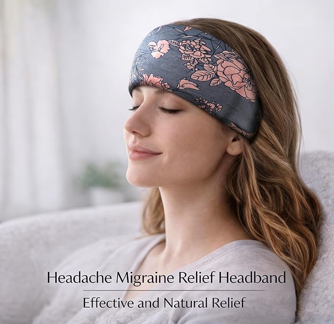 Migraine Relief Cap - Cooling Headache Ice Pack Mask Headband - Cold Gel Head Hat Neck Wrap Eye Mask - Soothing Relief Products for Hangover, Stress & Tension - Thoutful Gifts