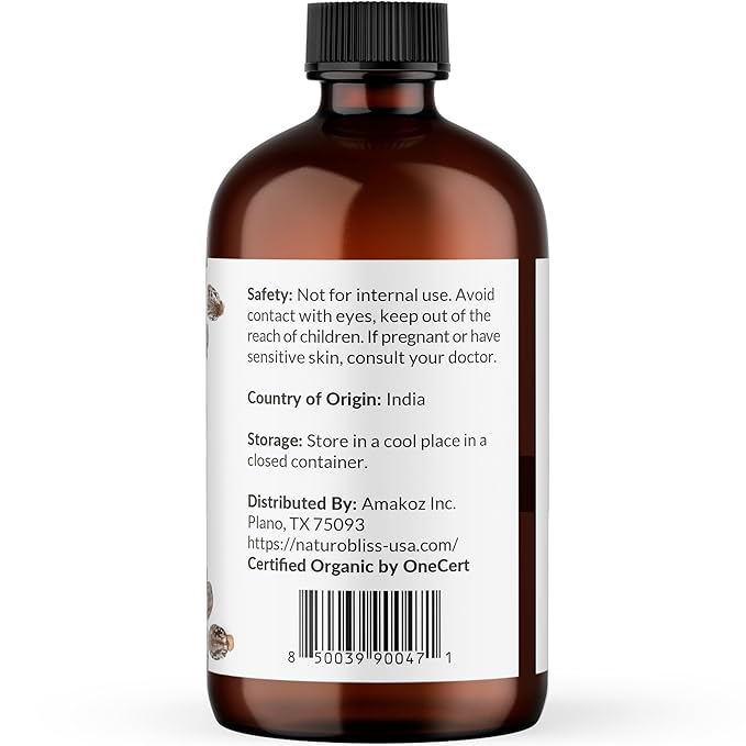NaturoBliss Organic Castor Oil 4 Fl Oz | Glass Bottle | 100% Pure and Natural | Premium Grade Carrier Oil | Hair, Eyelashes and Eyebrows | Hair and Body | Cold-Pressed | Hexane-Free