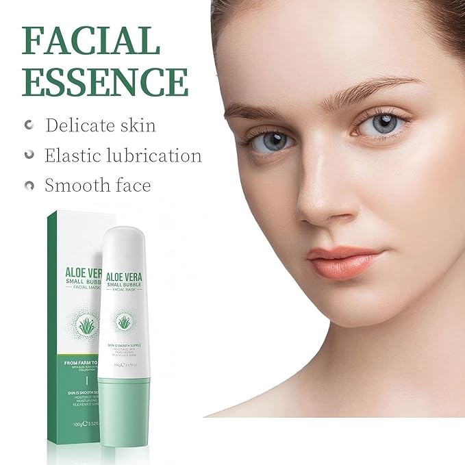 Aloe Vera Gel Mousse Bubble Face Mask for Women, Hydrating & Nourishing Face Masks for Moisturizing Skin Care, Soothing & Calming Overnight Face Mask 3.52oz