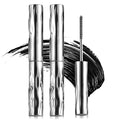 Metal Wand Mascara, 2026 New Waterproof Iron Mascara for Volume and Length, Long Lasting Curling Tubular Eyelash Primer, Brushless Tubing Mascara for Natural and Non-smudged Eyelash (Black * 2)