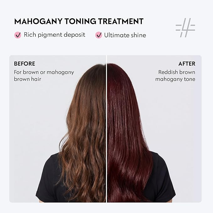 FOUR REASONS Color Mask, Mahogany (27 Colors) – Hair Gloss & Color Depositing Conditioner – Semi Permanent Hair Toner for Color-Treated Hair Color For Women – Vegan & Cruelty-Free – 6.76 fl oz