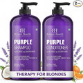Botanic Hearth Purple Shampoo And Conditioner Set | For All Shades Of Blonde, Silver And Gray Hair | Enhances Highlights | Sulfate Free, Paraben Free, 16 Fl Oz Each