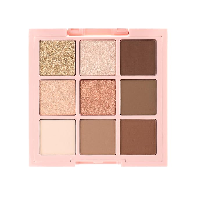 Kimchi Chic Beauty Better Than Nude Eyeshadow Palette; 9 Highly Pigmented Matte & Shimmer Shades; Long-Lasting, Blendable Neutrals for Natural & Glam Eye Looks; Cruelty-Free, Vegan, 01-In The Buff