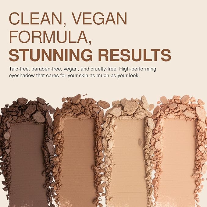 Palladio Eyeshadow Quads, Velvety Pigmented Blendable Matte, Metallic & Shimmer Finishes, Creamy Formula, Four Way Quad Eye Shadow Palette, Talc-Free (Classy)