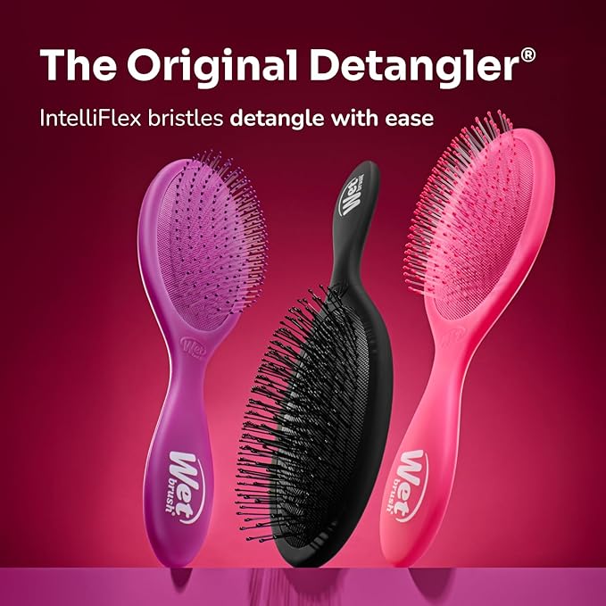 Wet Brush Original Detangling Hair Brush, Purple, Ultra-Soft IntelliFlex Bristles, Detangler Hairbrush Glides Through Tangles With Ease For All Hair Types, For Women, Men, Wet & Dry Hair