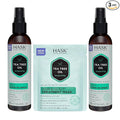 HASK Invigorating TEA TREE OIL 5-in-1 Leave In Conditioner Duo (6oz-Qty 2) & Deep Conditioner Packette, Aluminum-Free, Sulfate-Free, Paraben-Free, Color Safe, for All Hair Types