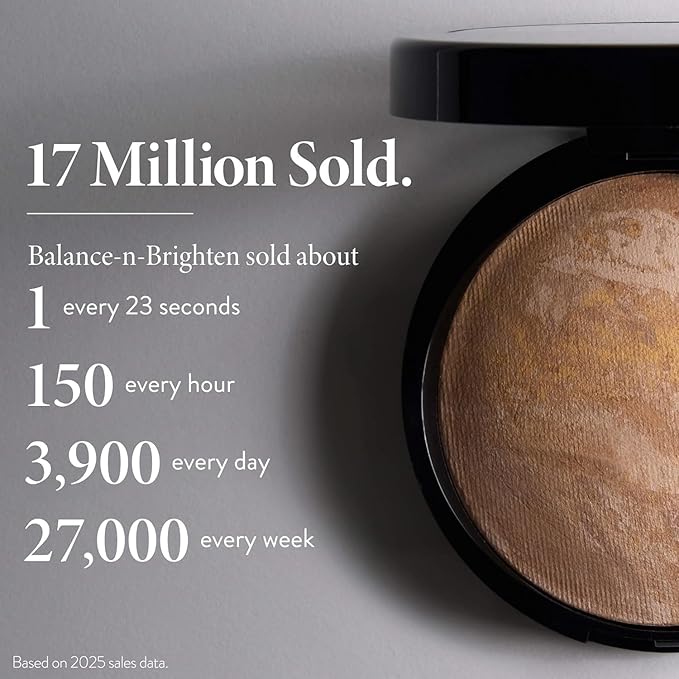 LAURA GELLER NEW YORK Award-Winning Baked Balance-n-Brighten Color Correcting Powder Foundation - Toffee - Buildable Light to Medium Coverage - Demi-Matte Natural Finish