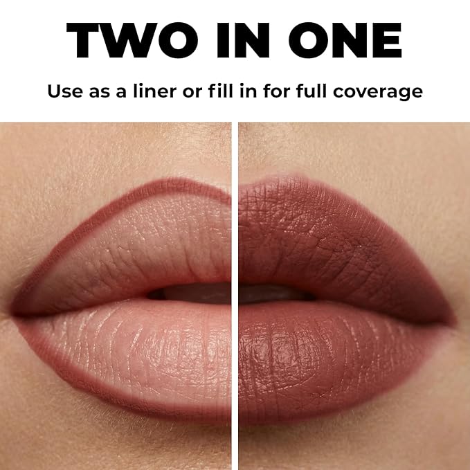 Lamel Gel Lip Liner Pencil - Chilli - 2-in-1 Waterproof Lip Liner - 8-Hour Wear, Creamy Texture, Sharpenable, High Pigment - Provides Smooth Finish or Full Coverage - N.413