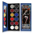 DE'LANCI Red Blue Multichrome Eyeshadow Palette, High Pigment Metallic Silver Shimmer Eyeshadow for Goth, Clown/Joker Smoky Makeup, Longwear Vegan Chameleon Iridescent Black Halloween Cosplay Party