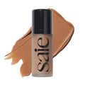 Saie Dew Bronze - Hydrating Liquid Bronzer Stick For a Sun Kissed Glow - Liquid Contour Stick Infused with Nourishing Skin Care Ingredients - Sculpted Face Makeup Essential - Sand (0.4 oz)
