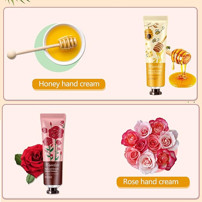 BONNIESTORE 10 Pack Plant Fragrance Hand Cream, Moisturizing Hand Care Cream Travel Gift Set With Natural Aloe And Vitamin E For Women Bridesmaid-30ml