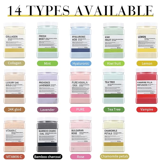 Jelly Masks for Facials Professional,Jelly Face Mask Skincare Hydrating,Jelly Masks Powder for Face Moisturizing,Smoothing,Deep Cleaning,Oil Contral,for All the Skin 23 Fl Oz(Pure Himale-Yan)