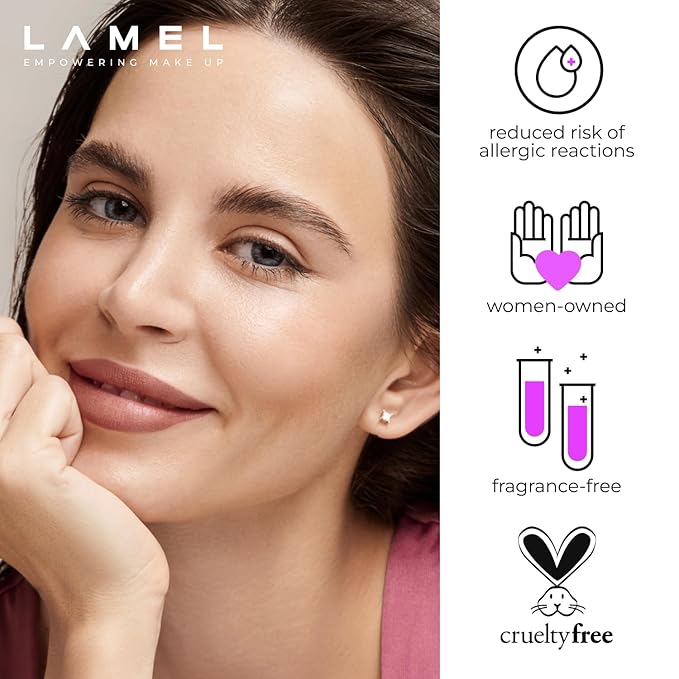 Lamel Gel Lip Liner Pencil - Nude - 2-in-1 Waterproof Lip Liner - 8-Hour Wear, Creamy Texture, Sharpenable, High Pigment - Provides Smooth Finish or Full Coverage - N.401