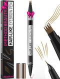 iMethod Eyebrow Pencils for Women - Eyebrow Pencil Magical 2-in-1 Dual-Ended Brow Pencil with 4-Fork-Tip & Ultra Precise Brush-Tip Create Natural Hair-Like Brows, Last All-Day, Natural Brown