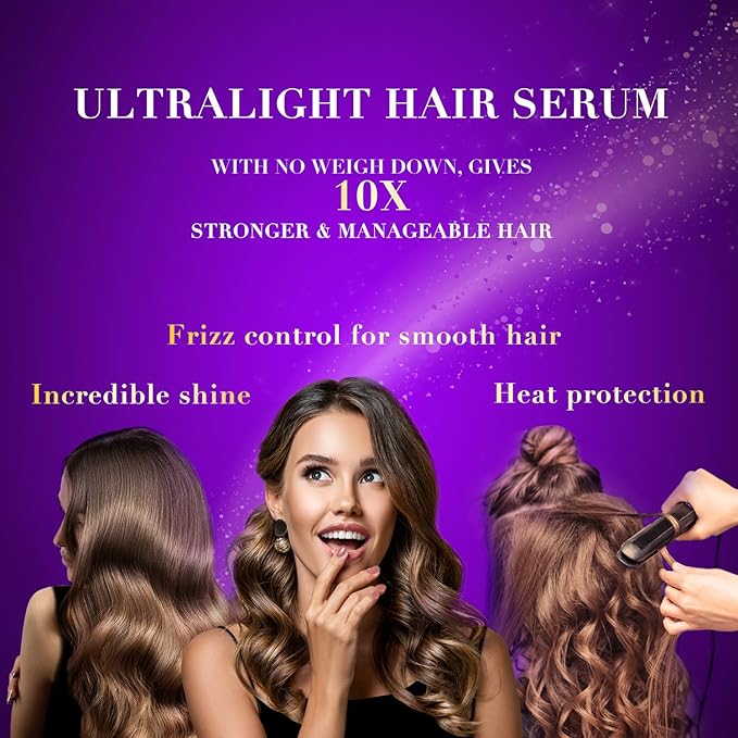 Livon Hair Serum for Men & Women | Sulphate & Paraben free| For All Hair Types | Lightweight & Non Greasy | Organic Onion Repairing Serum Oil | 3.3 Fl. oz (Keratin & Biotin)