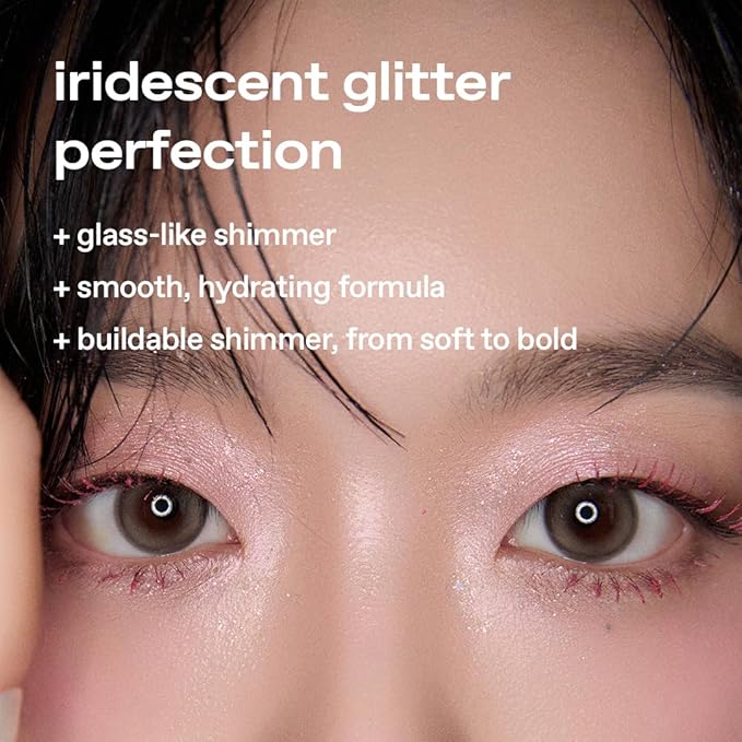 glow shattered glass glitter #joy | metallic shimmer | long-lasting | multidimensional sparkle | smooth liquid formula | precision applicator | 0.1 oz