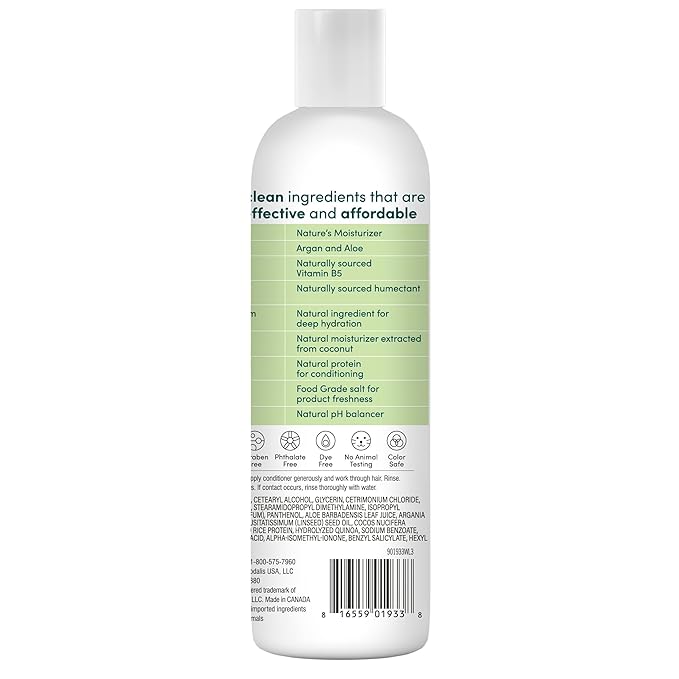 earth Moisture and Repair Conditioner - Hair Conditioner with Argan and Aloe - Sulfate and Paraben Free Conditioner Protects Against Breakage - 12 oz