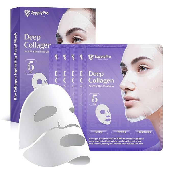 Deep Collagen Overnight Face Mask | Hydrating Anti Aging Gel Mask for Fine Lines Wrinkles & Firming | Pore Tightening Moisturizing Facial Treatment for All Skin Types