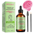 NIFEISHI Rosemary Oil for Hair Growth & Strengthening, Organic 60ml, Rosemary Mint Essential Oil for Scalp, Hair , Eyelashs, Eyebrows, Skin, Body Massage