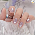 GAOY Jelly Purple Cat Eye Gel Nail Polish, 16ml Glitter Holographic Nail Polish with Magnet, Reflective Translucent UV Gel, 3135 Lavender Veil