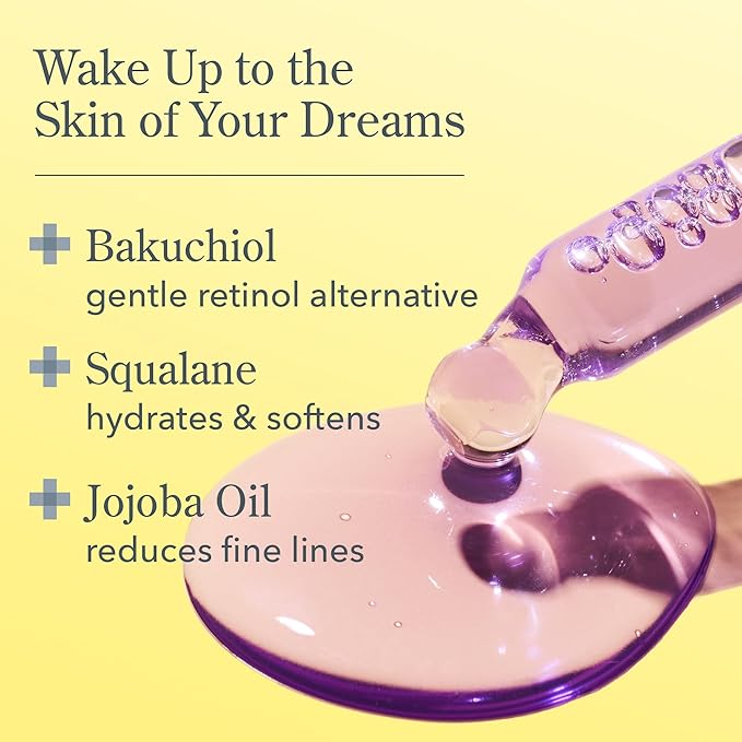 Beekman 1802 Dream Booster Bakuchiol Face Serum for Sensitive Skin – Retinol Alternative with Bakuchiol – Helps Smooth Fine Lines & Refine Texture – Fragrance Free, Vegan – 0.5 fl oz