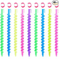 WILLBOND 40 Pieces Spiral Perm Rods Heatless Waves Hair Rollers Plastic Spiral Curl Rods Perm Wave Curlers Sticks Kit for Long Medium Short Natural Hair Women Styling Barber Hairdressing Salon Tool