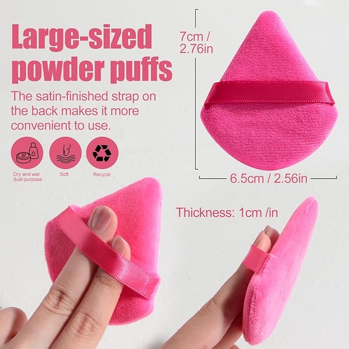 BS-MALL Makeup Sponge Set, Triangle Makeup Blending Sponge Puffs, 20 Pieces, Cosmetic Applicators (Pink)