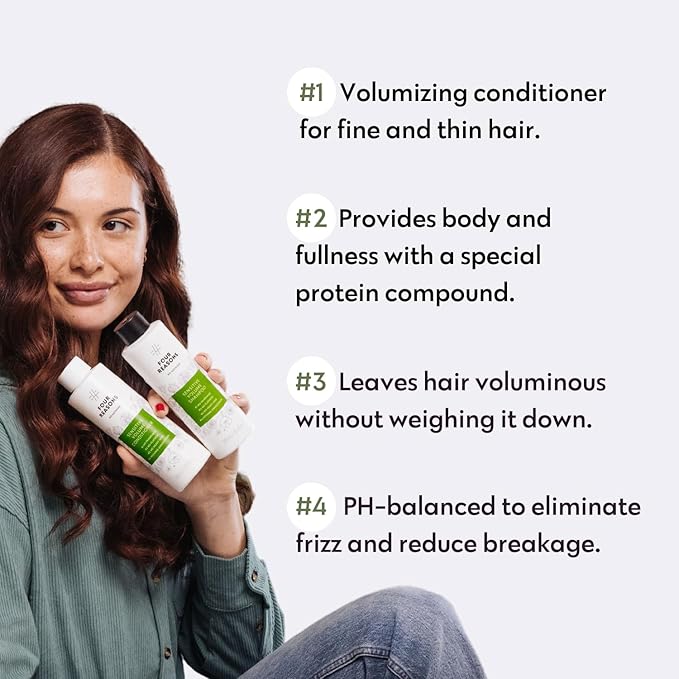 No Nothing Volume Conditioner - Fragrance Free Volumizing Hair Conditioner for Fine Hair and Sensitive Scalp - Hypoallergenic Lightweight Conditioner for Thin Hair, Vegan, Paraben Free - 10.1 oz