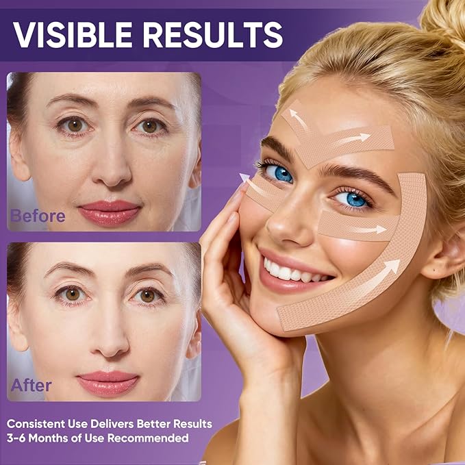 TEAWOO Anti Wrinkle Silicone Scar Tape for Face, Wrinkle Patches for Face & Forehead, Face Tape for Wrinkle Overnight, 2 Rolls (1.2" x 59" Per Roll)
