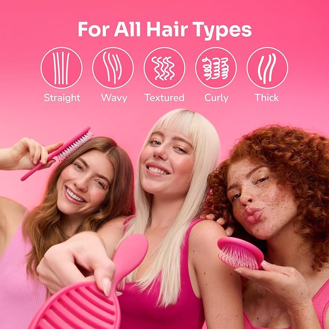 Wet Brush Shine Enhancer Hair Brush, Elemental Blue, Ultra-Soft IntelliFlex Bristles, Natural Boar Bristles for All Hair Types, For Women and Men, Wet and Dry, All Ages