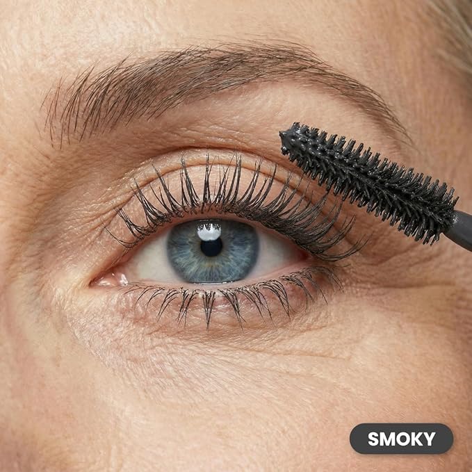 Prime Prometics PrimeLash Mascara for Older Woman – Volumizing, Incredible Length in 2 Coats – Long-Stay, Zero Clumps, Hypoallergenic (Smoky)