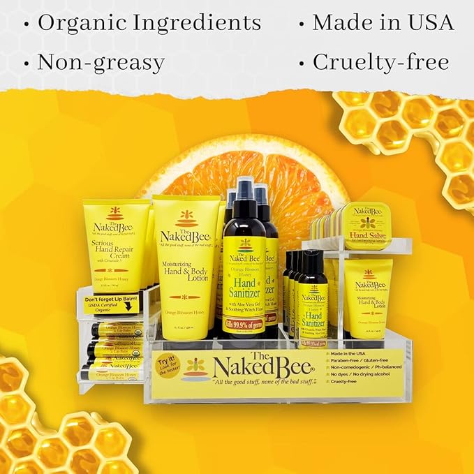 The Naked Bee Orange Blossom Honey Restoration Foot Balm, (2 oz) - 2 Pack