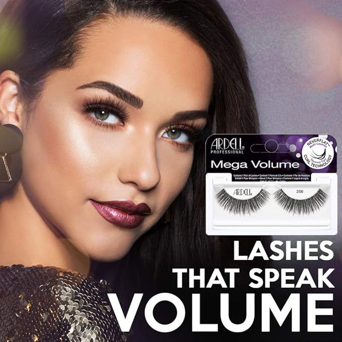 Ardell Mega Volume Lash 256 Multi-Layered False Lashes with Curl Technology (4 Pack)