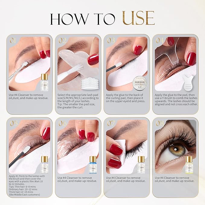 Lash Lift Kit & Eyebrow Lamination Kit - Lash Lift and Tint Kit, 2 in 1 Professional Eyelash Curling Lash Extension and Eyebrow Lift Kit, Lash Lift Easy to Use at Home Diy & Salon, Lasts for 6-8 Weeks