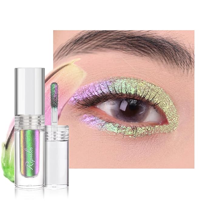Chameleon Liquid Glitter Eyeshadow - High Pigment, Quick Drying Waterproof, Vegan & Cruelty-Free, Long Lasting Sparkle Eyeshadow Makeup for Women#01