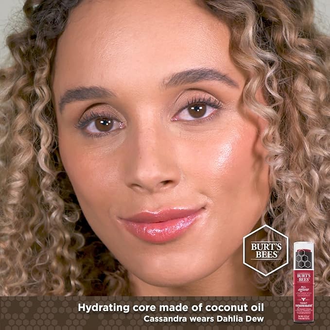 Burts Bees 100% Natural All Aglow Lip & Cheek Stick, Dahlia Dew - 1 Tube