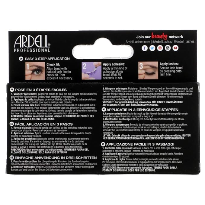 Ardell Studio Effects False Eyelashes, 230 - Reusable, Dramatic Volume Lashes for Glamorous Eye Makeup, 4-Pack