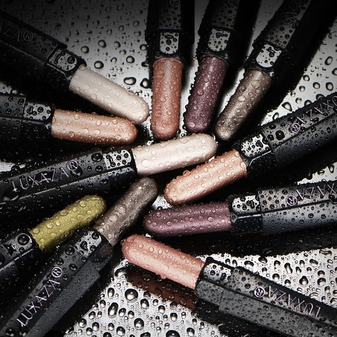 LUXAZA PRO Shimmer Eyeshadow Stick Makeup 6PCS Set, Pink Metallic Matte Cream Eye Shadow Eyeliner Brightener Pencil Crayon - DESERT WILD