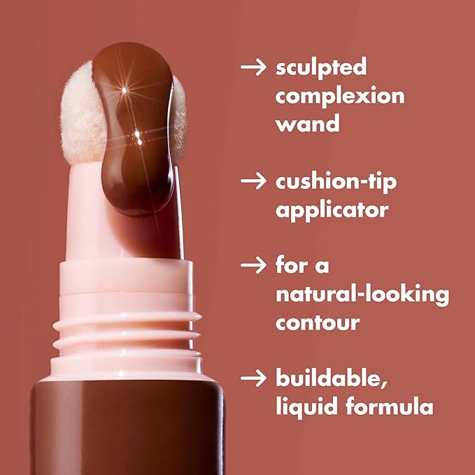 e.l.f. Halo Glow Contour Beauty Wand, Liquid Contour Wand For A Naturally Sculpted Look, Buildable Formula, Vegan & Cruelty-free, Deep/Rich