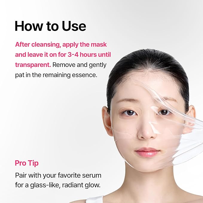 Nano Step Collagen Melting Hydrogel Mask, Overnight Hydration Treatment, Glass Skin Effect, Firming & Radiance Boost, Plumping Care, Korean Skincare, Gifts for Women, 4ea
